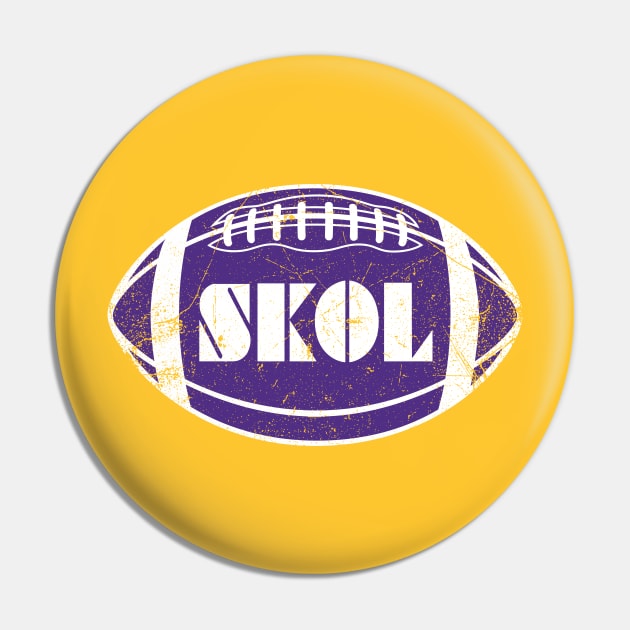 SKOL Retro Football - Yellow Pin by KFig21