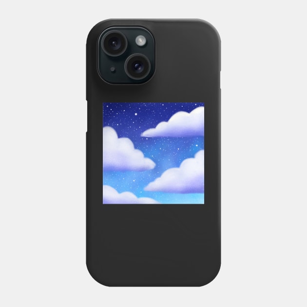 Cloudy night sky Phone Case by IcyBubblegum