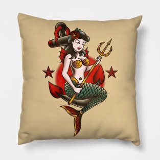 American Traditional Mermaid Pillow