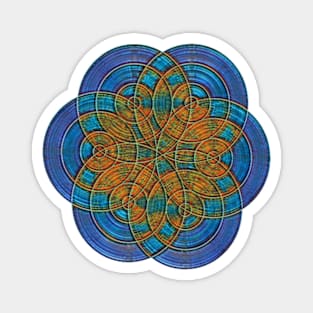 Flower Of Life Rust Magnet