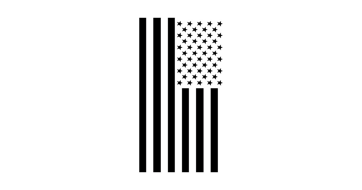 Black & White American Flag - Usa - T-Shirt | TeePublic