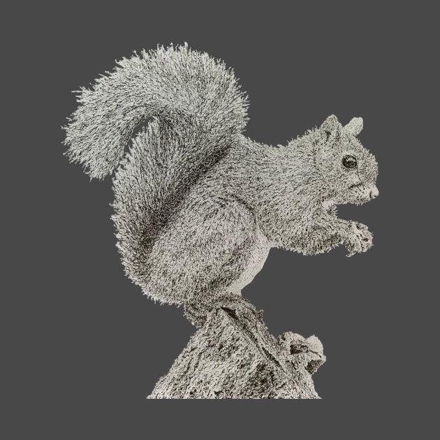 Dotwork Squirrel Art Print by DrawWithSacha