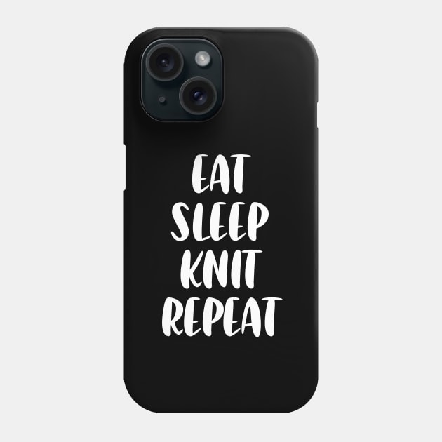 Eat knit sleep repeat Phone Case by LemonBox