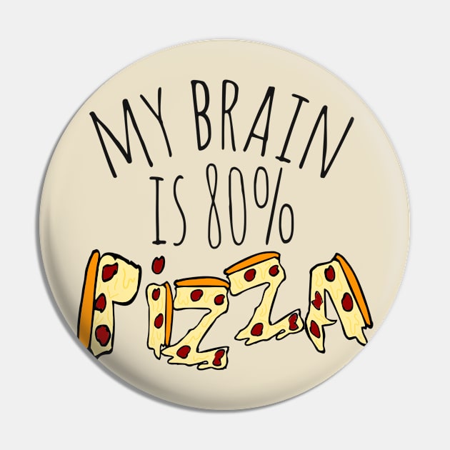 my brain is 80%...PIZZA Pin by FandomizedRose