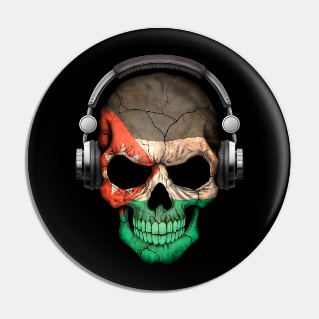 Dark Skull Deejay with Jordanian Flag Pin by jeffbartels