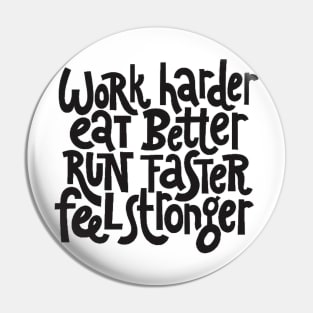 Work Harder, Feel Stronger - Workout & Fitness Motivational Quotes Pin