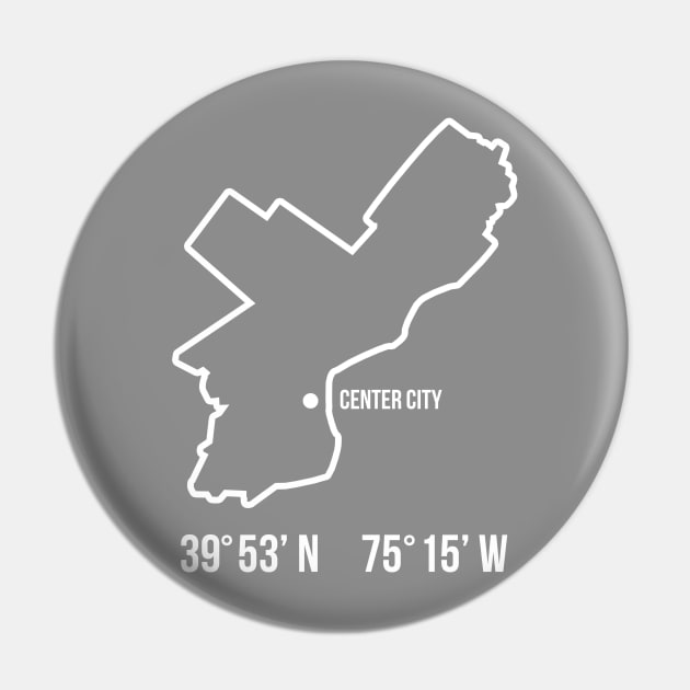 Philly Map Pin by Center City Threads