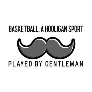 Funny Basketball And Moustache Design T-Shirt