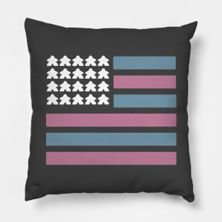 Retro Meeple Flag Pillow