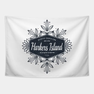 Harkers Island, NC Summertime Floral Badge Tapestry