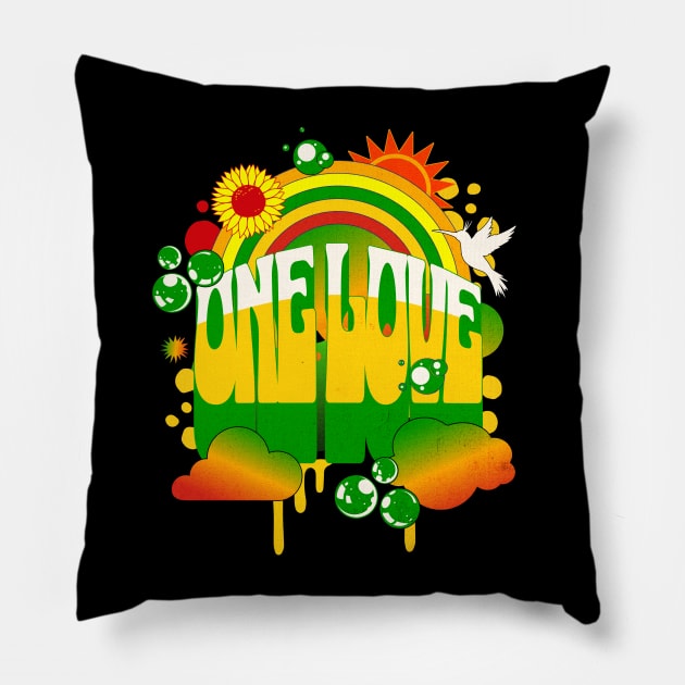 One Love Rasta Pillow by rastaseed