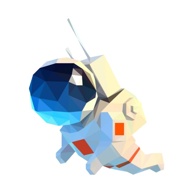 MINIMALIST LOW POLY ASTRONAUT/COSMONAUT by itsyaboifabian