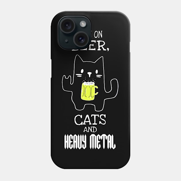 Cats Beer Metal Phone Case by Cats are Metal