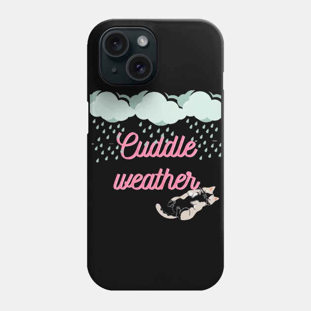 Cuddle weather blue clouds Phone Case by Shineyarts