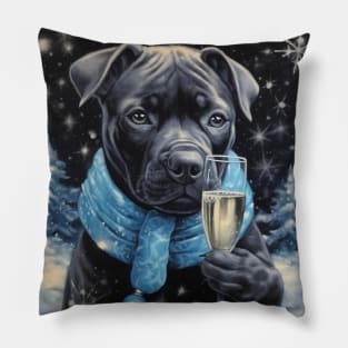 Staffy Celebration Pillow