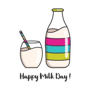 Happy Milk Day | Pink Green T-Shirt