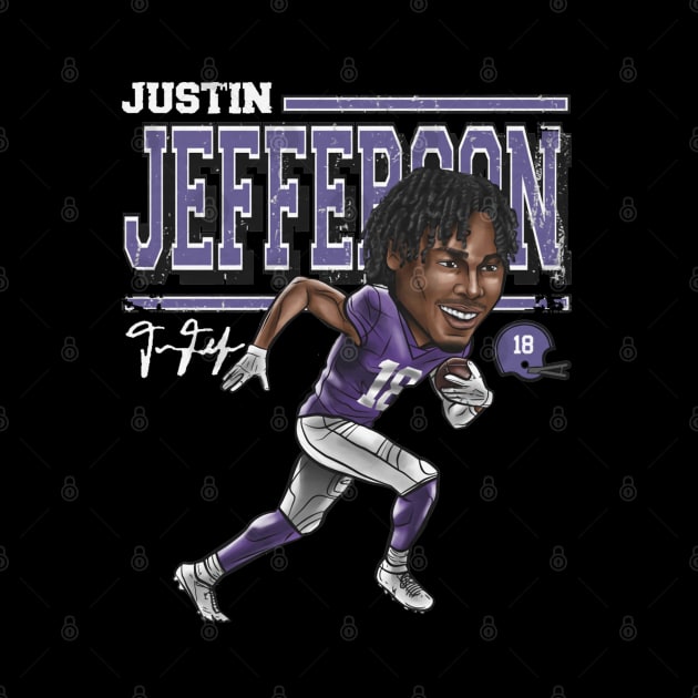 Justin Jefferson Minnesota Cartoon by Buya_Hamkac