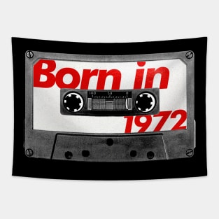 Born in 1972 ///// Retro Style Cassette Birthday Gift Design Tapestry