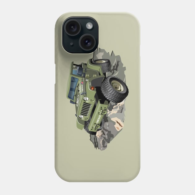 Cartoon jeep Phone Case by Mechanik