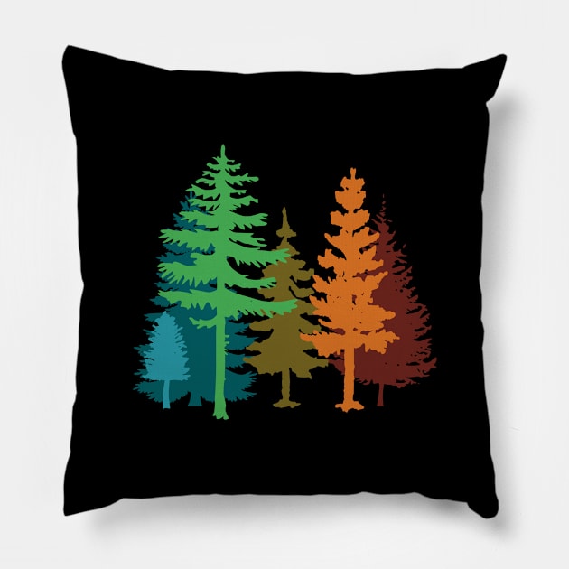 Forest silhouette Pillow by PallKris