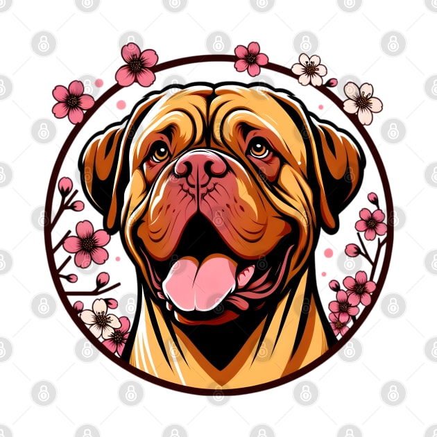 Dogue de Bordeaux Welcomes Spring with Cherry Blossoms by ArtRUs