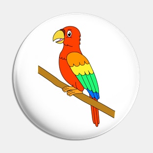 Cute Happy Flying Parrot Jungle Animal Pin