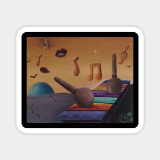 Xylophone Playing Music Magnet