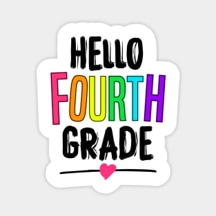 Hello Fourth Grade Colorful  - back to school gift Magnet