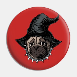 Pug witch halloween costume Pin