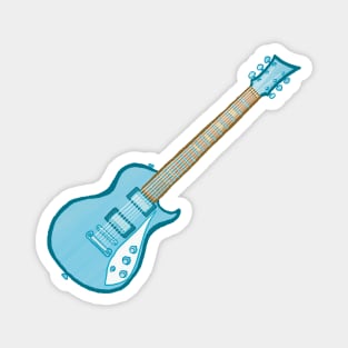 Blue electric guitar Magnet