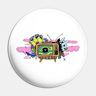 Cotton Candy Television Pin