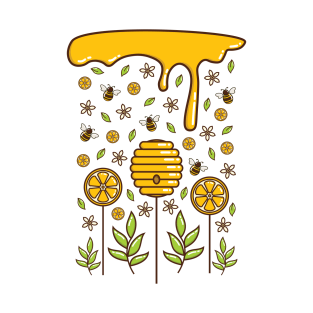 Bee Garden | Lemon | White T-Shirt