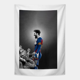 Leo Messi -  Barcelona Champions League - Football Artwork Tapestry