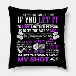 Broadway Motivational Quotes Pillow