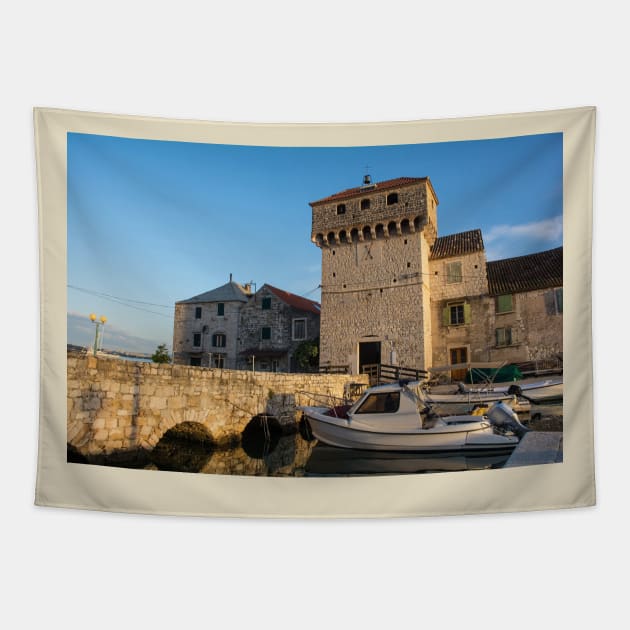 Kastilac in Kastela, Croatia Tapestry by jojobob