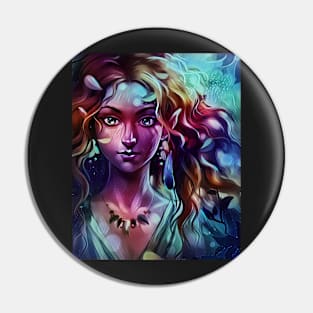 Elf Maiden Warrior Pin