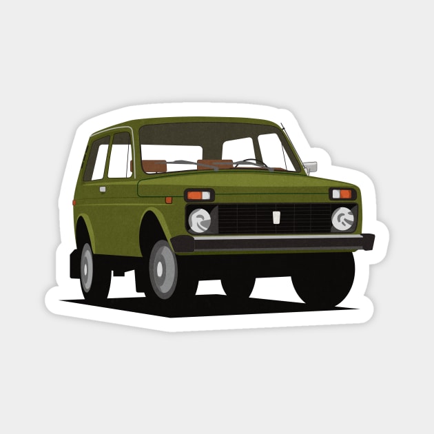 Lada Niva Magnet by TheArchitectsGarage