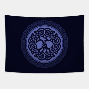 Celtic Tree of Life, blue Tapestry