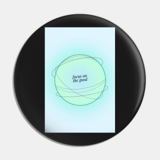 Positive Affirmation Blue Aura Energy Gradient Pin