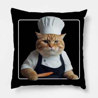 Chef Cat Funny Pillow