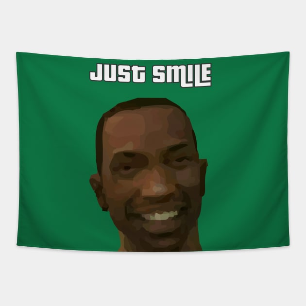 CJ Just Smile Tapestry by Vish artd