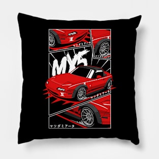 Miata jdm manga style Pillow