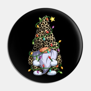 Cute Leopard Gnome Christmas Lights Xmas Gnome Lover Pin