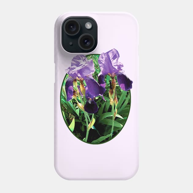 Twin Purple Irises Phone Case by SusanSavad