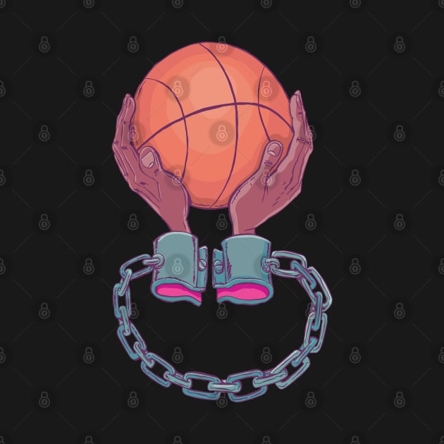 hands in chains holding a basketball by duxpavlic