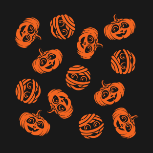 Cute Pumpkins and Mummy Heads T-Shirt