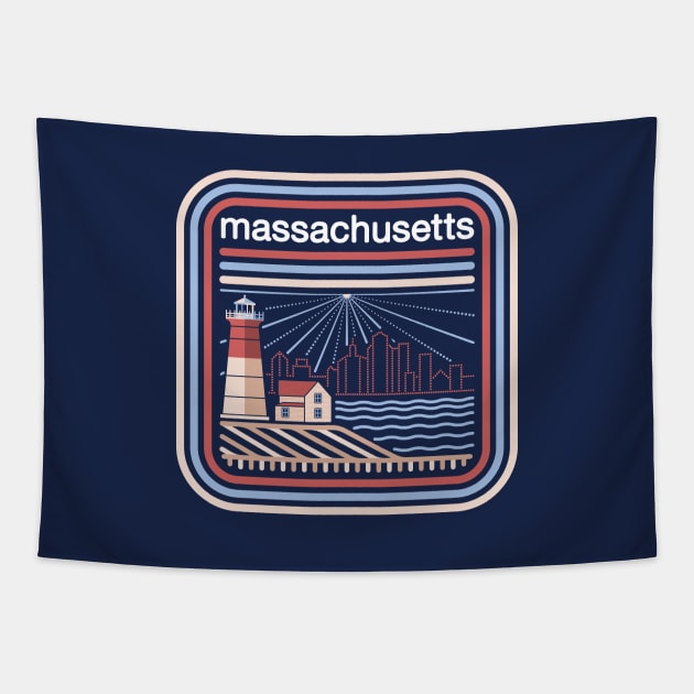 MASSACHUSETTS - CG STATES #15/50 Tapestry by Chris Gallen