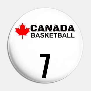 Canada Basketball Number 7 Design Gift Idea Pin