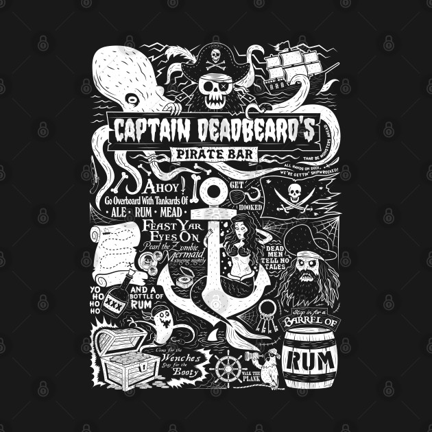 Discover Captain Deadbeard's - Pirate - T-Shirt