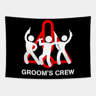 Groom's Crew Groom Groomsmen Bachelor Party Gift For Him men Tapestry